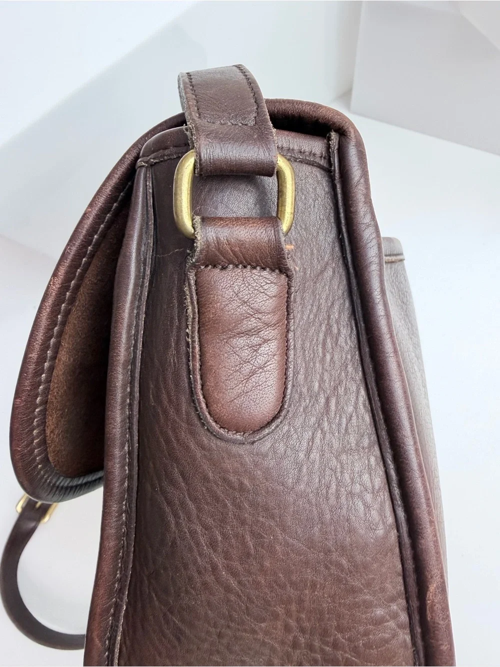 Vintage Coach 9790 City Leather Bag Crossbody Chocolate Brown